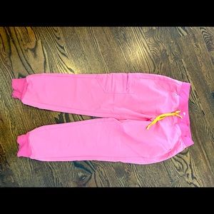 Figs pink small-petite joggers.